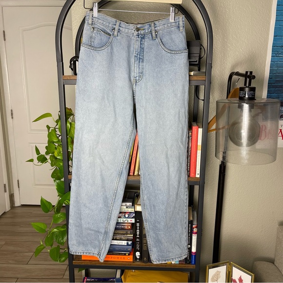 Vintage Anchor Blue Men 30x30 Baggy Jeans Denim Blue 90s Made In USA